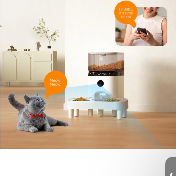 Automatic Cat Feeders, Smart Timed Automatic Dog Feeder, HD Camera Voice Video - Picture 9 of 10